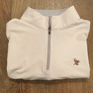 COPY - Peter Millar Large Crown Sport Perth Stretch Loop Terry Quarter Zip in W…